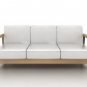 IKEA Lilliberg 3 seater Custom slipcover in Modena White Leather