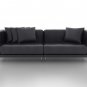 IKEA Tylosand 3 Seater Custom Slipcover in Modena Black Leather