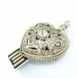 Gold Heart 4GB USB Memory
