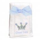 Prince Crown Personalized Burp Cloth