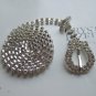 2 row sparkling Rhinestone/Diamante Belt - round buckle