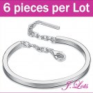 (B8101) 6 pieces x 925 silver plated Bracelet