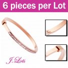 (B8104) 6 pieces x 316L Stainless Steel Bracelet