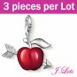 (P6002) 3 pieces x Swarovski Crystal 925 Silver Plated Charms