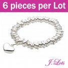 (B8108) 6 pieces x Silver Bracelet