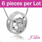 (N9007) 6 pieces x Swarovski Crystal Pendant