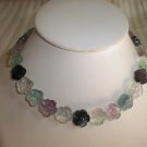 18"" stunning fluorite flower necklace