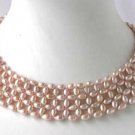 16""/Grade AA 4*6mm hand knotted lavender necklace