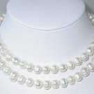 33"" 9.5-10.5mm white FW pearl necklace