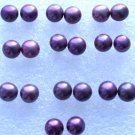 Wholesale 10 pairs 6.5-7mm wine-red pearl S925 earring