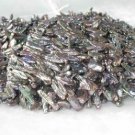 wholesale 7*20mm 16"" black pearl necklace strings