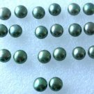 Wholesale 10 pairs 9-9.5mm green pearl S925 earring