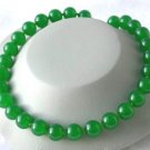 Beauty 17"" 14mm green round jade necklace