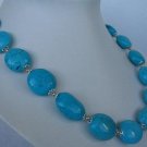 18"" exquisite blue turquoise necklace