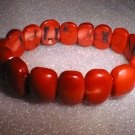 stunning red coral beads bracelet