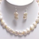 17'' 11mm-20mm CULTURED PEARL NECKLACE & EARRING