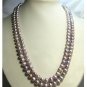 24''-26'' 2Rows Lavender CULTURED PEARL NECKLACE 925S