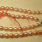 Beautiful 1 stand pink Cultured Pearl necklace & bracelet