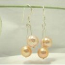 Beautiful 7-8mm pink Cultured Pearl Earrings