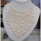 Charming! Handmade White Cultured Pearl Necklace