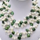 40'' 2-pcs 9-13mm 2-color cultured pearl Necklaces