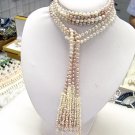 STUNNING 47'' 2-PCS Genuine Cultured Pearl Necklace