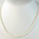 WHOLESALE 5-PCS 17'' WHITE cultured Pearl Necklaces