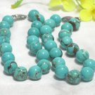 wholesale 2-pcs 10.5mm blue turquoise bracelets