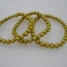 wholesale 3pcs champagne Cultured Pearl bracelet