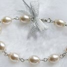 UNIQUE WHITE Genuine Cultured Pearl Bracelet