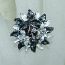Rhinestone ring flower
