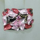 Rhinestone ring rec red