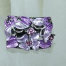 Rhinestone ring rec purple