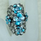 Rhinestone ring blue