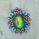Rhinestone ring beauty blue Rhinestone ring beauty blue