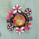 Rhinestone ring pink core Rhinestone ring pink core