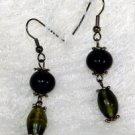 fancy black dreamstone earring