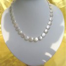 AA GRADE WHITE 12mm COIN PEARL NECKLACE