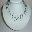 BLACK RAKISH DAZZLING STARRINESS PEARLS NECKLACE