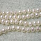Beatific White Flat Shape Freshwater Pearl Neckalce