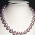 14mm Lustrous Purple Seashell Pearls Necklace