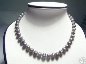 Baroque Real Gray FW Pearls Necklace