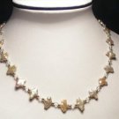 Baroque Real Pink Pearls&Crystal Necklace