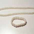 Baroque Real white Pearls Necklace & bracelet