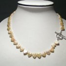 Lovely Baroque Pink FW Pearls Necklace925s
