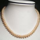 Smooth Pink FW Pearls Necklace