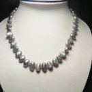 Unique Real Gray Pearls Necklace