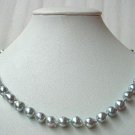 17'' BAROQUE SILVER GREY SEA PEARL NECKLACE S925