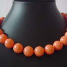 17.5'' 14mm pink coral Necklace