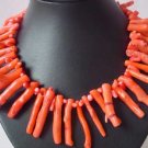 17.5'' PINK CORAL BRANCH NECKLACE